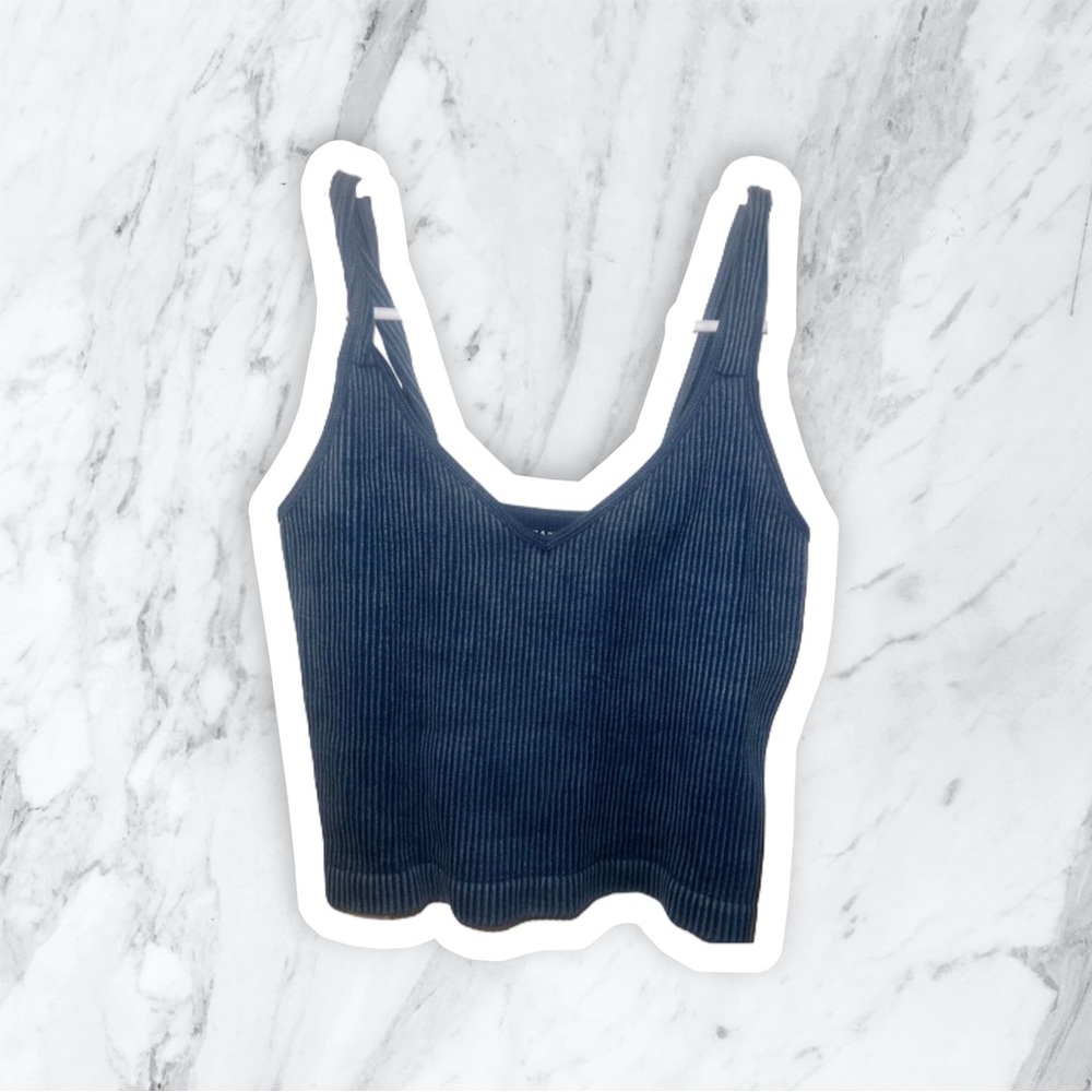 Medium Blue Crop Top